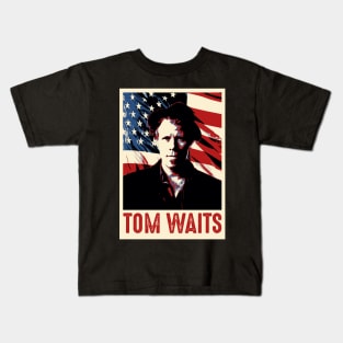 Tom Waits Pop Art Style Kids T-Shirt